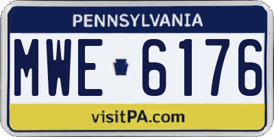 PA license plate MWE6176