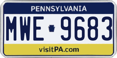 PA license plate MWE9683