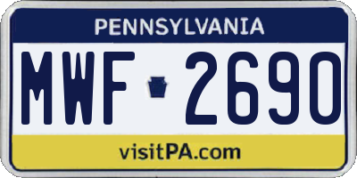 PA license plate MWF2690