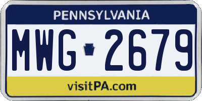PA license plate MWG2679
