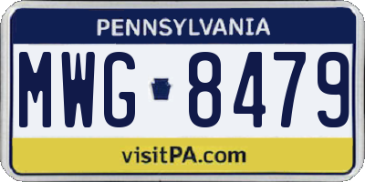 PA license plate MWG8479