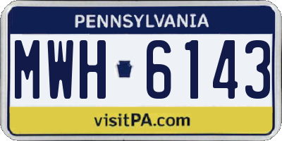 PA license plate MWH6143
