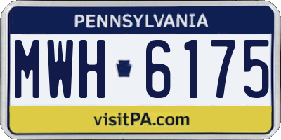 PA license plate MWH6175