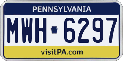 PA license plate MWH6297
