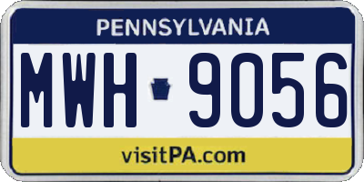 PA license plate MWH9056
