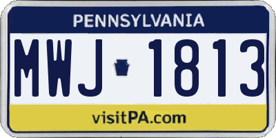 PA license plate MWJ1813