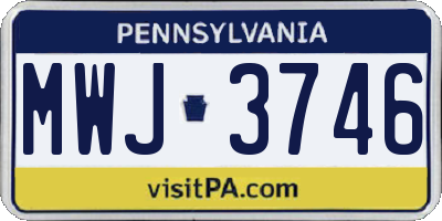 PA license plate MWJ3746