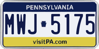 PA license plate MWJ5175