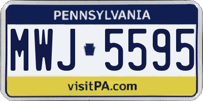 PA license plate MWJ5595