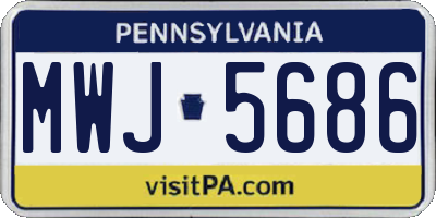 PA license plate MWJ5686