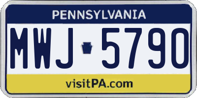 PA license plate MWJ5790