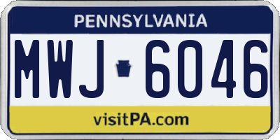 PA license plate MWJ6046