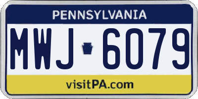 PA license plate MWJ6079