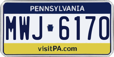 PA license plate MWJ6170