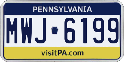 PA license plate MWJ6199