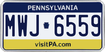 PA license plate MWJ6559