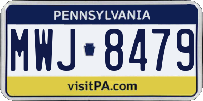 PA license plate MWJ8479