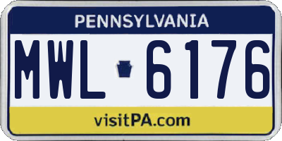 PA license plate MWL6176