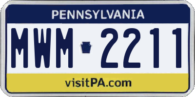 PA license plate MWM2211