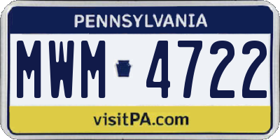 PA license plate MWM4722