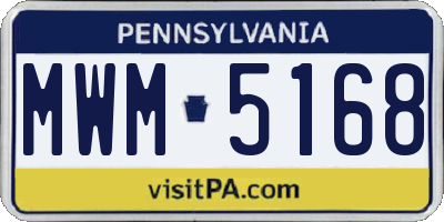 PA license plate MWM5168
