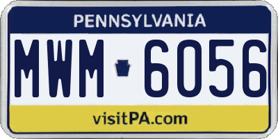 PA license plate MWM6056