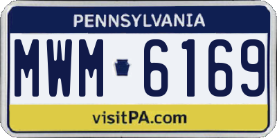 PA license plate MWM6169