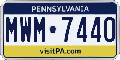 PA license plate MWM7440