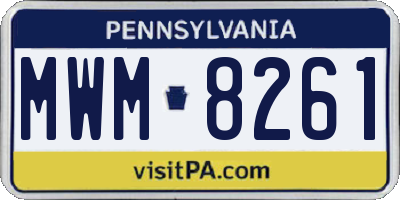 PA license plate MWM8261