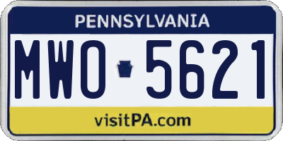 PA license plate MWO5621