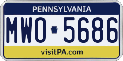 PA license plate MWO5686