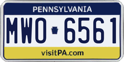 PA license plate MWO6561