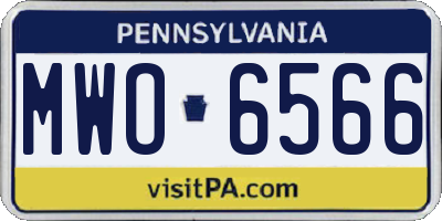 PA license plate MWO6566