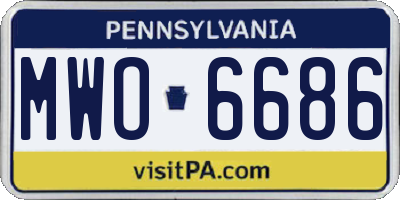 PA license plate MWO6686