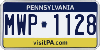 PA license plate MWP1128