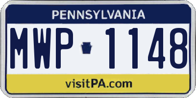 PA license plate MWP1148