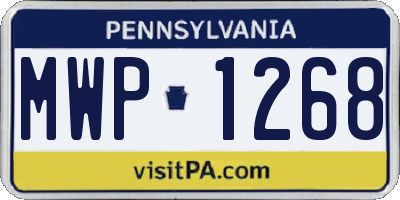 PA license plate MWP1268