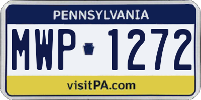 PA license plate MWP1272