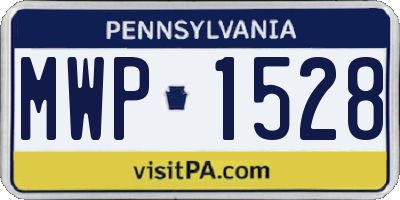 PA license plate MWP1528