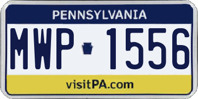 PA license plate MWP1556