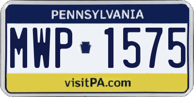 PA license plate MWP1575