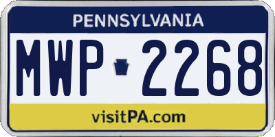 PA license plate MWP2268