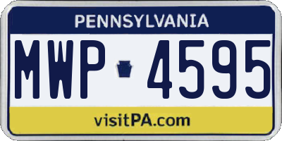 PA license plate MWP4595