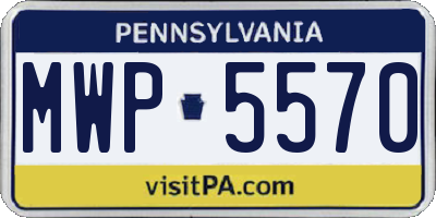 PA license plate MWP5570