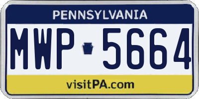 PA license plate MWP5664