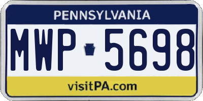 PA license plate MWP5698