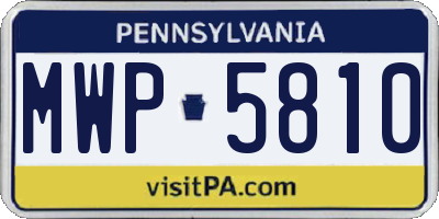 PA license plate MWP5810
