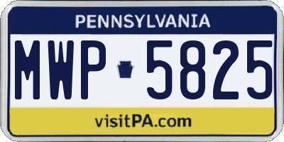 PA license plate MWP5825