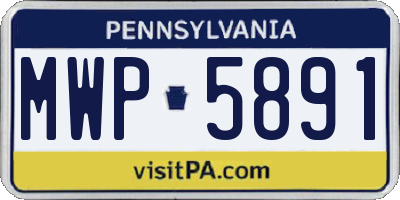 PA license plate MWP5891