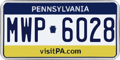 PA license plate MWP6028